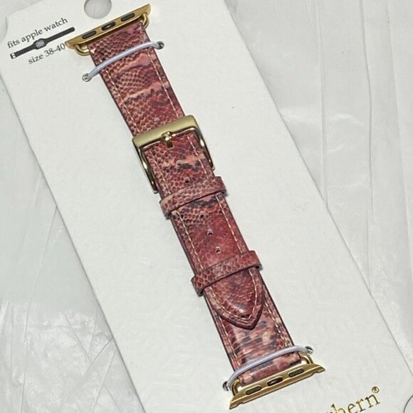 Apple Watch Band Sz38-40mm Simply Southern 2-Piece Leather Snake Skin Design - Picture 3 of 6